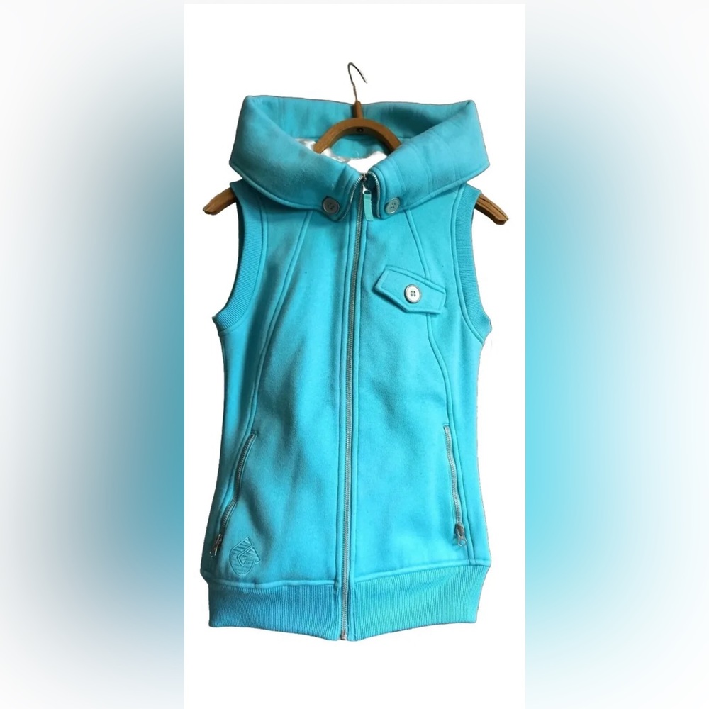 Burton Dryride Snowboard Ski Insulated Hooded Full Zip Vest Jacket Medium